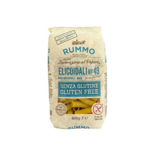 rummo elicoidali di riso integrale e mais senza glutine - celiachia milano