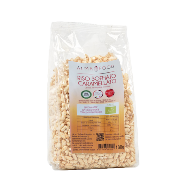 ALMA FOOD RISO SOFFIATO CARAMELLATO 180G