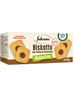 falcone biskotto con crema alla nocciola gluten free e senza lattosio - celiachia milano