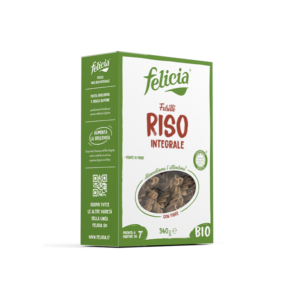 felicia fusilli di riso integrale senza glutine - celiachia milano