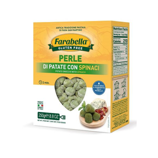 farabella gnocchi di patate con spinaci senza glutine - celiachia milano