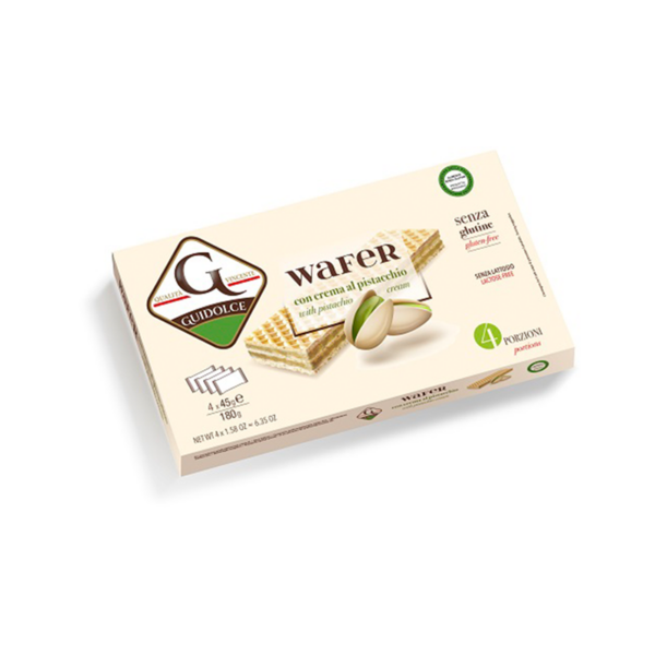 Guidolce | Wafer con crema al pistacchio senza glutine | Celiachia Milano