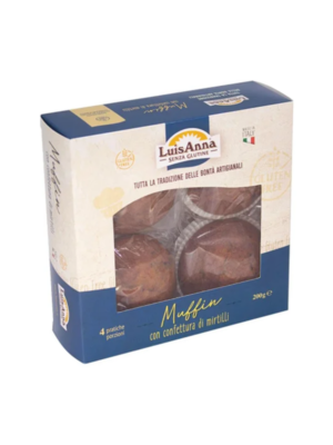 luisanna muffin con confettura di mirtilli senza glutine - celiachia milano