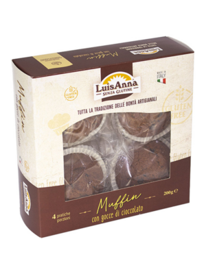 luisanna muffin con gocce di cioccolato - celiachia milano