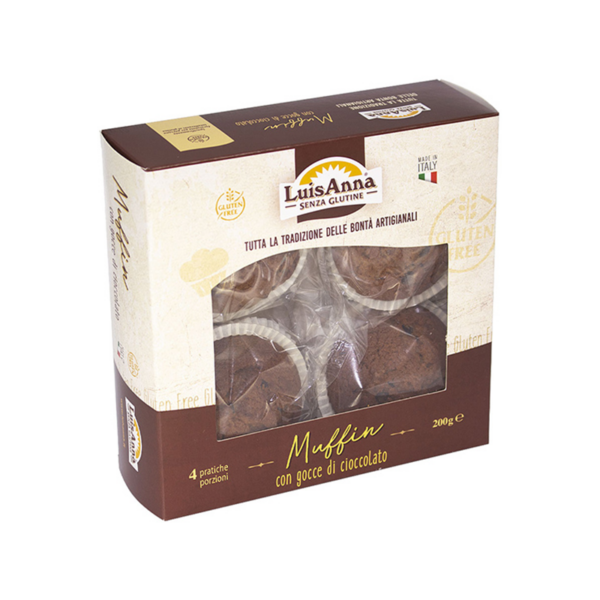 luisanna muffin con gocce di cioccolato - celiachia milano