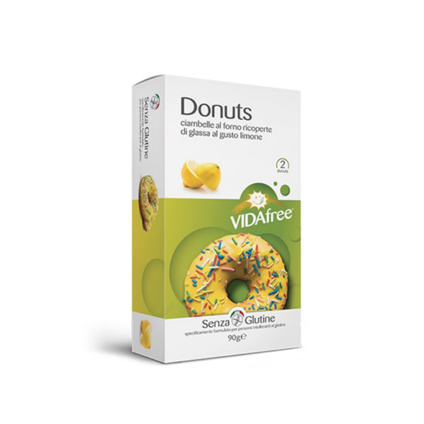 VidaFree Donuts glassa gusto limone senza glutine | Celiachia Milano