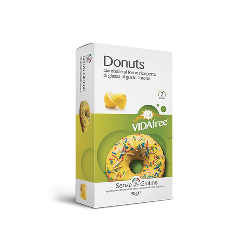 VidaFree Donuts glassa gusto limone senza glutine | Celiachia Milano