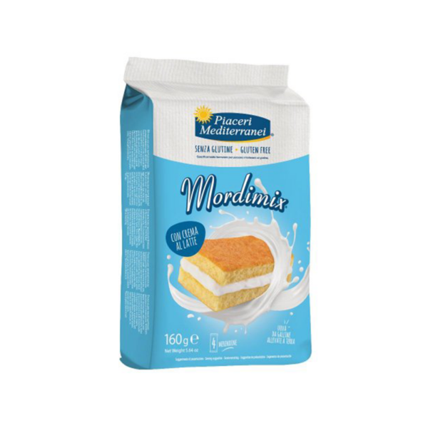 Piaceri Mediterranei Mordimix con crema al latte senza glutine | Celiachia Milano