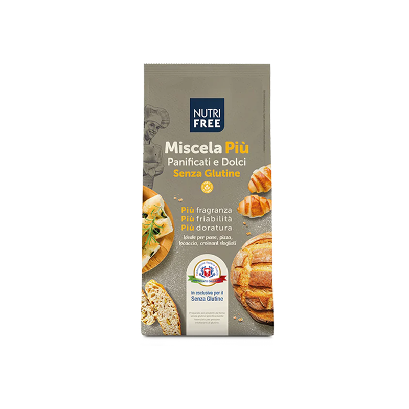 NutriFree Miscela Più Panificati e Dolci senza glutine e senza lattosio | Celiachia Milano