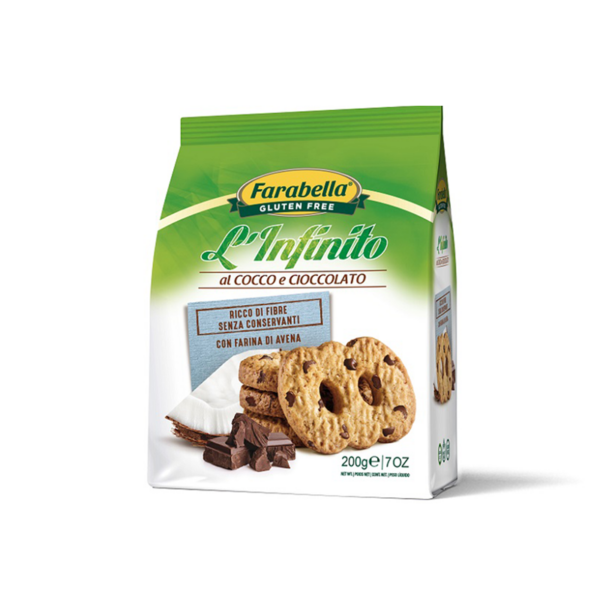 Farabella L' Infinito Biscotti al cocco e cioccolato senza glutine | Celiachia Milano
