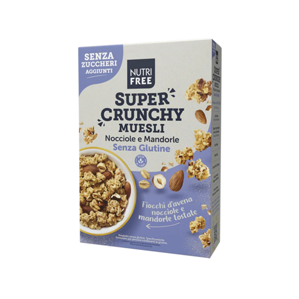 Nutri Free Super Crunchy Muesli Nocciole e Mandorle senza glutine | Celiachia Milano
