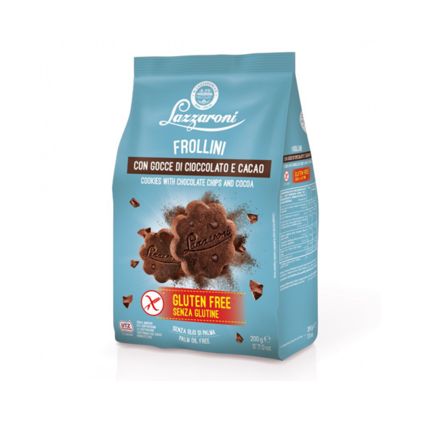 Lazzaroni Frollini con gocce di cioccolato e cacao senza glutine | Celiachia Milano
