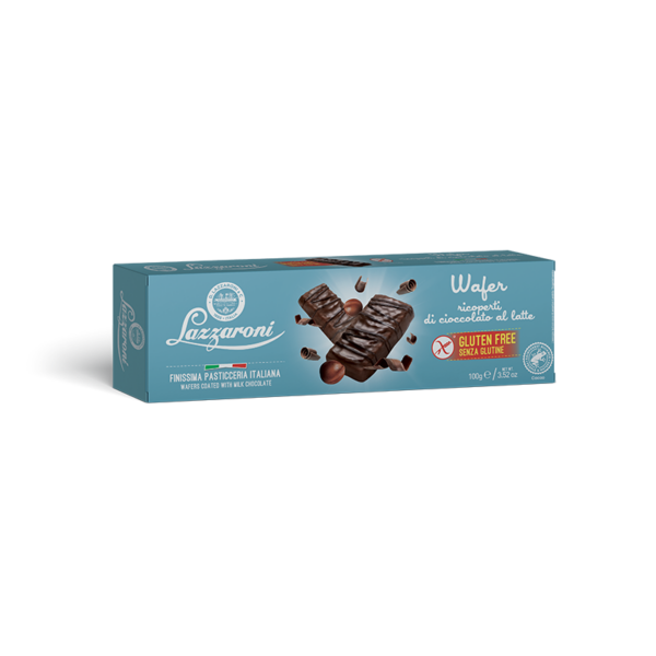 Lazzaroni Wafer ricoperti di cioccolato al latte senza glutine | Celiachia Milano
