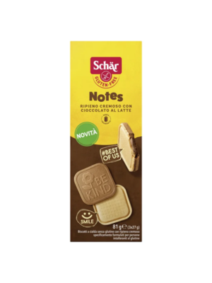 Schar Notes ripieno cremoso con cioccolato al latte senza glutine | Celiachia Milano