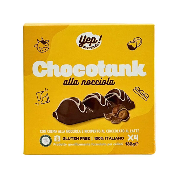 Yep Merenda Chocotank alla nocciola senza glutine | Celiachia Milano