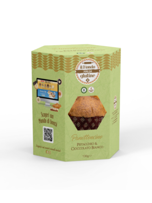 IL MONDO SENZA GLUTINE PANETTONCINO ARTIGIANALE PISTACCHIO E CIOCCOLATO BIANCO
