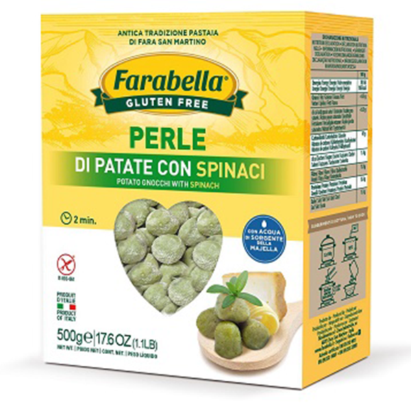 farabella gnocchi di patate con spinaci senza glutine - celiachia milano