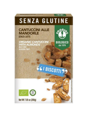 Cantucci alle mandorle senza glutine Probios - Celiachia Milano