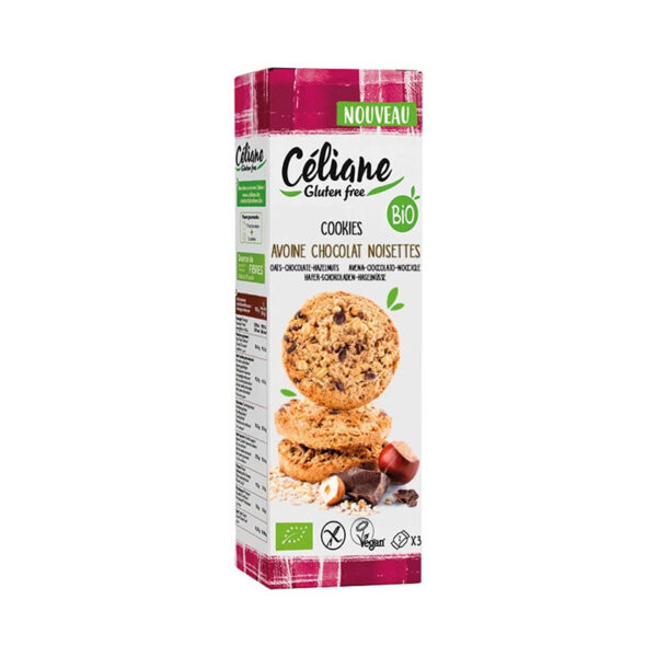 Celiane Biscotti avena cioccolato e nocciole senza glutine - Celiachia Milano