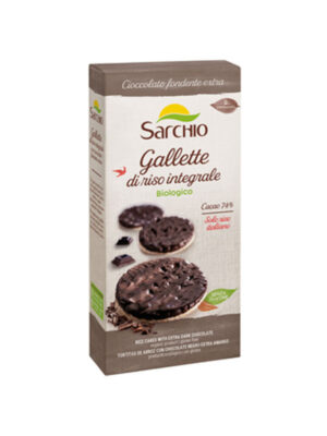 Gallette di riso con cioccolato fondente senza glutine Sarchio - Celiachia Milano
