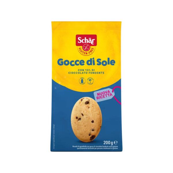Schar Gocce di Sole biscotti alla vaniglia con gocce di cioccolato fondente senza glutine | Celiachia Milano