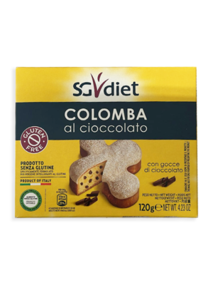 SG Diet colomba con gocce di cioccolato 120g senza glutine | Celiachia Milano