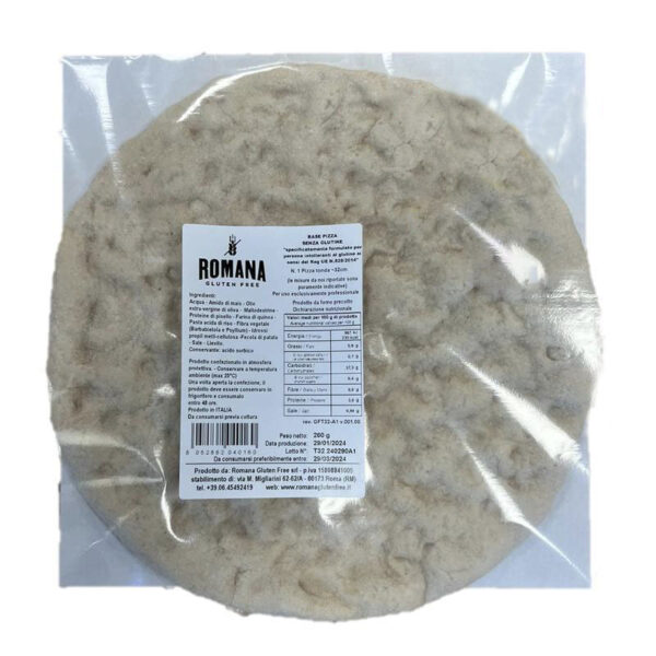 Romana Base per pizza senza glutine | Celiachia Milano
