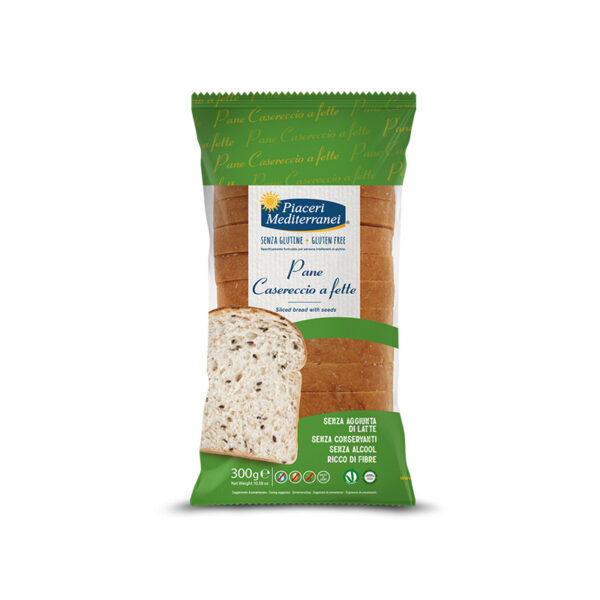 Celiachia Milano | Piaceri Mediterranei Pane Casareccio a fette senza glutine