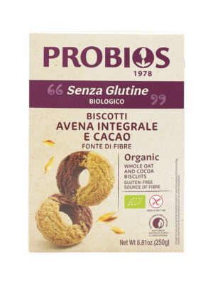 Probios Biscotti all'avena e cacao senza glutine | Celiachia Milano