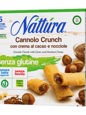 NATTURA CANNOLO CRUNCH CON CREMA AL CACAO E NOCCIOLE 5PZ