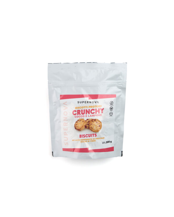 SUPERNOVA BISCOTTI PROTEICI CRUNCHY COCCO E LAMPONE