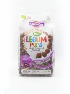 CEREALVIT LEGUM POPS AL GUSTO CIOCCOLATO E ZENZERO SENZA ZUCCHERI AGGIUNTI
