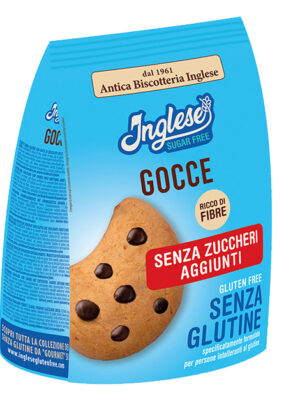 INGLESE BISCOTTI GOCCE SENZA ZUCCHERI AGGIUNTI