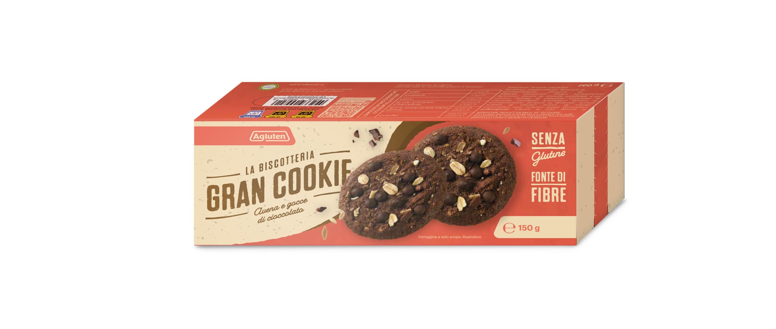 AGLUTEN GRAN COOKIE AVENA E GOCCE DI CIOCCOLATO
