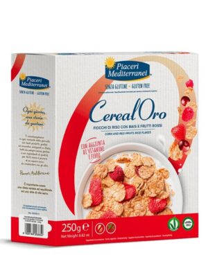 PIACERI MEDITERRANEI CEREALORO FIOCCHI DI RISO CON MAIS E FRUTTI ROSSI