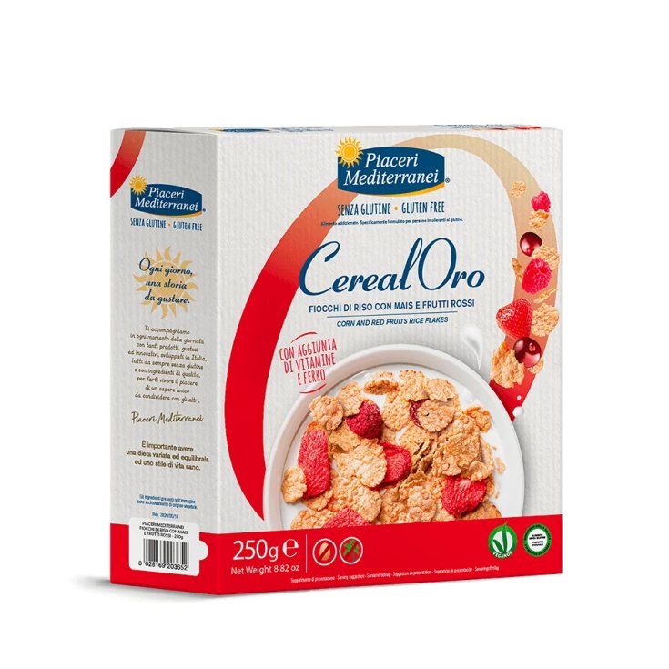 PIACERI MEDITERRANEI CEREALORO FIOCCHI DI RISO CON MAIS E FRUTTI ROSSI