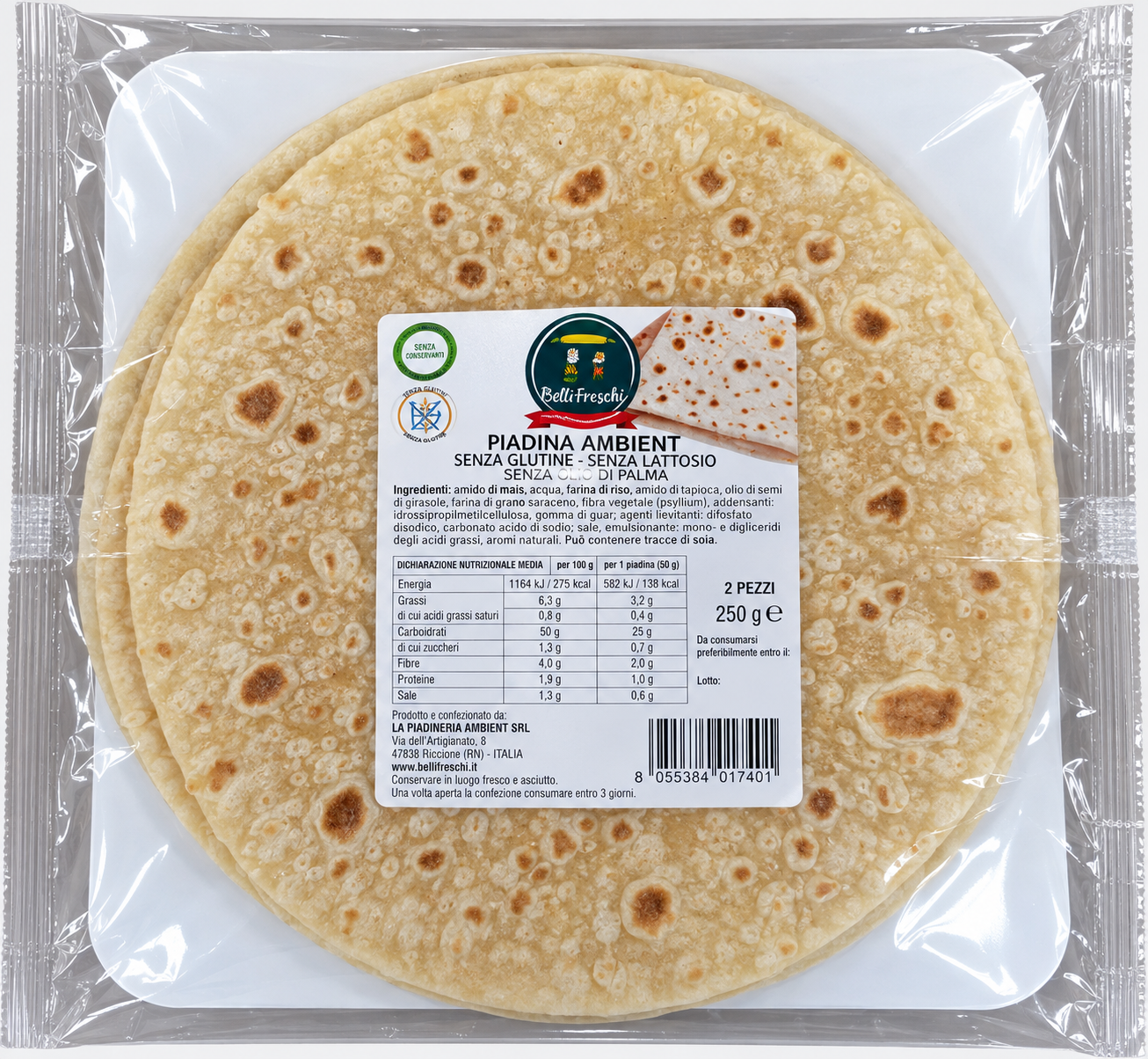 BELLI FRESCHI PIADINA 2X125G