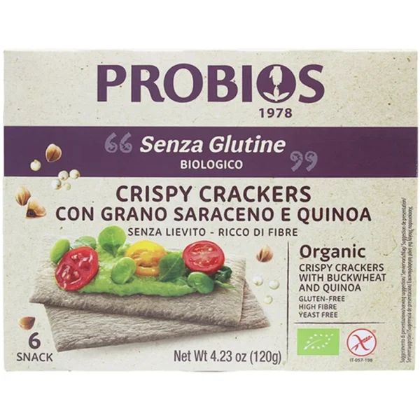 PROBIOS CRISPY CRACKERS CON GRANO SARACENO 120G - Celiachia Milano