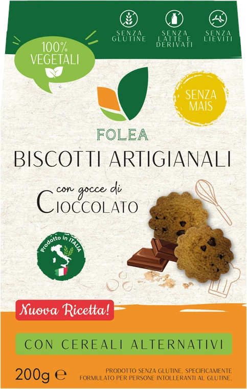 FOLEA BISCOTTI CON GOCCE DI CIOCCOLATO 200G