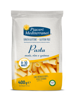 PIACERI MEDITERRANEI RIGATONI CON RISO MAIS E QUINOA 400G
