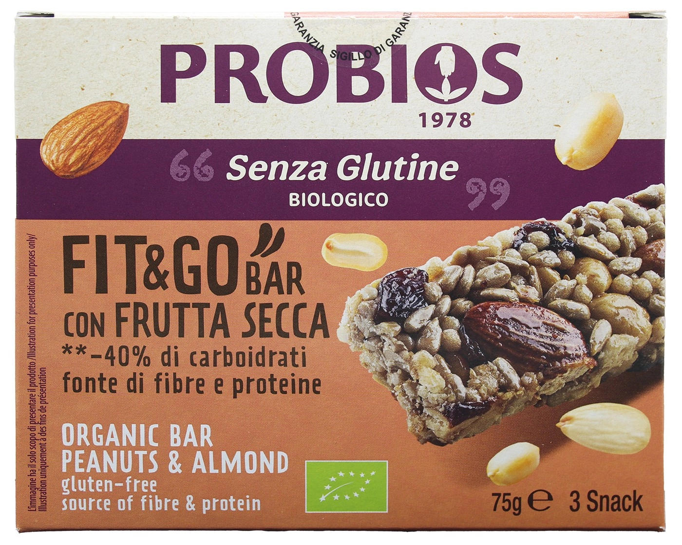 PROBIOS BARRETTA A BASE DI FRUTTA SECCA E CEREALI 3PZ