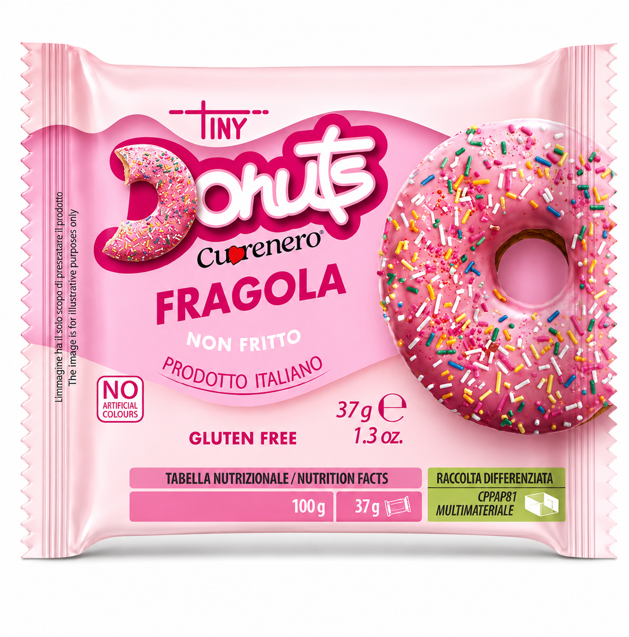 CUORENERO DONUT ALLA FRAGOLA 37G