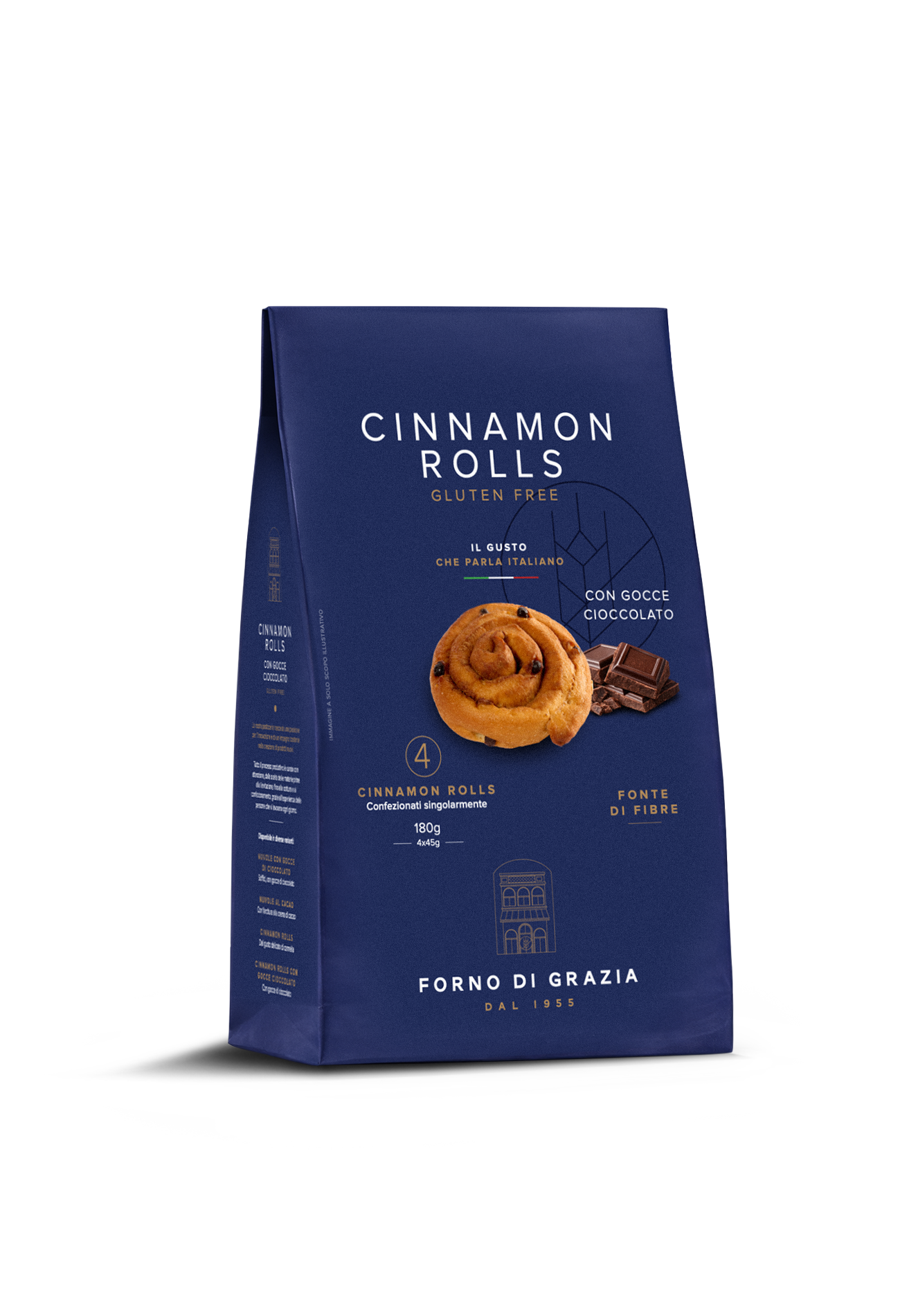 FORNOD ID GRAZIA CINNAMON ROLLS CON GOCCE DI CIOCCOLATO 4PZ 45G