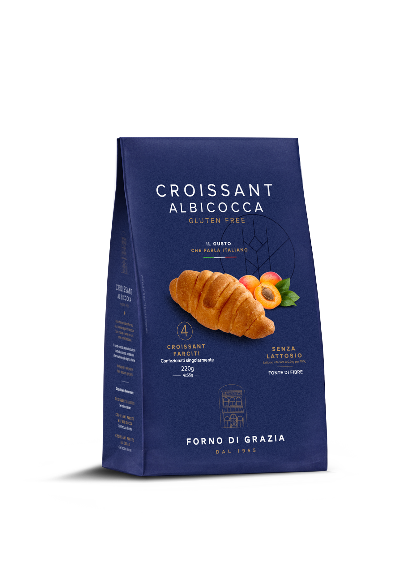 FORNO DI GRAZIA CROISSANT ALL'ALBICOCCA 4PZ
