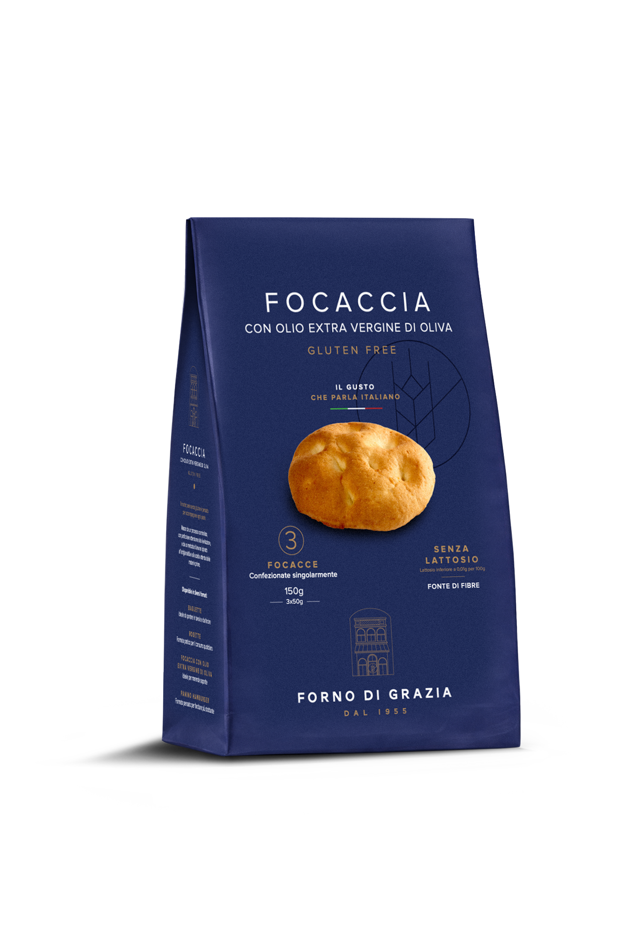 FORNO DI GRAZIA FOCACCIA ALL'OLIO EVO 3PZ
