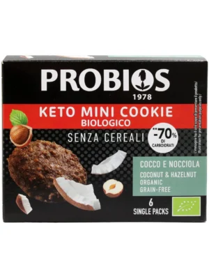 PROBIOS MINI COOKIE KETO CON COCCO E  NOCCIOLE
