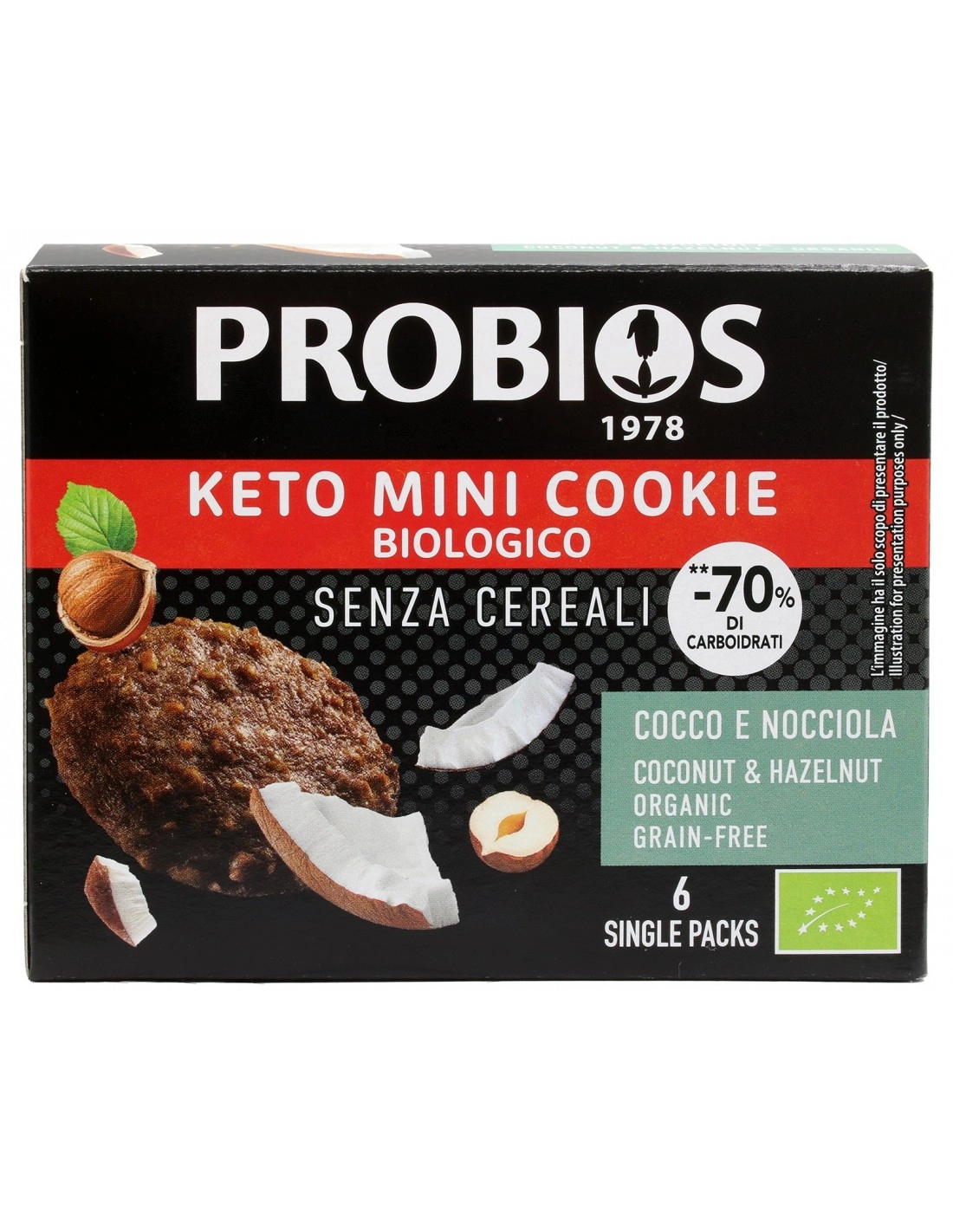 PROBIOS MINI COOKIE KETO CON COCCO E NOCCIOLE