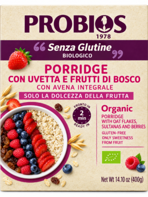 PROBIOS PORRIDGE CON UVETTA E FRUTTI DI BOSCO