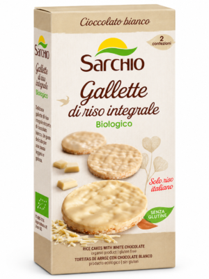 SARCHIO GALLETTE DI RISO CON CIOCCIOLATO BIANCO 100G