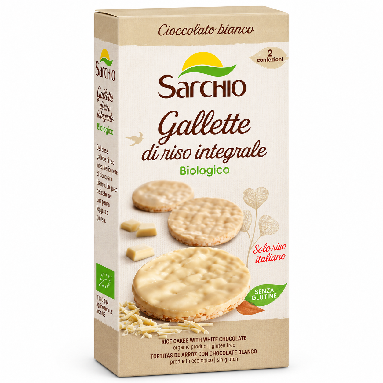 SARCHIO GALLETTE DI RISO CON CIOCCIOLATO BIANCO 100G